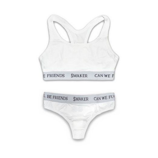 SMAKER WOMEN UNDERWEARS SET IN WHITE 