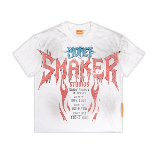 $MAKER ROCK WASHED TEE IN CREAM