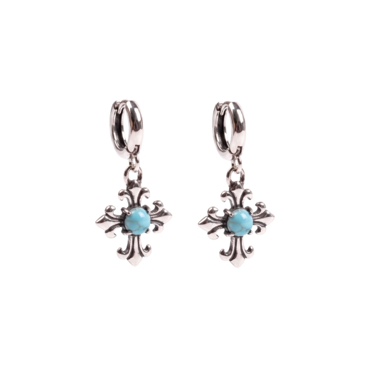 BLUE CROSS EARRING