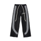 LOGO STRIPES WASHED SWEAT PANTS IN BLACK