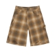 PLAID WASHED BAGGY SHORT