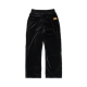 LOGO VELVET PANTS IN BLACK