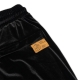 LOGO VELVET PANTS IN BLACK