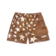 STARS MESH SHORT IN BROWN
