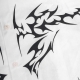TRIBAL DRAGON SHIRT IN WHITE