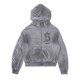 $MAKER4LIFE WASHED DOUBLE HOODS HOODIE IN GREY