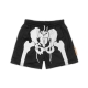 SKELETON MESH SHORTS IN BLACK