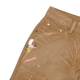 SPLASHED FLARE JEANS IN OCHRE