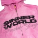 $INNER WORLD WASHED HOODIE IN PINK