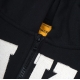 PATCH LOGO ZIP HOODIE IN BLACK