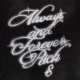 ALWAYS N FOREVER RICH SHORT SLEEVES WASHED TEE IN BLACK