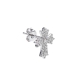 ICED OUT CROSS EARRING IN SILVER