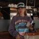 YACHT CLUB WASHED SWEATER IN DARK PURPLE