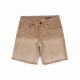 EMBOSSED LOGO WASHED DENIM SHORT IN TAN