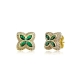 ICED OUT FLOWER EARRING IN GOLD